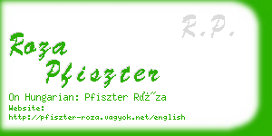 roza pfiszter business card